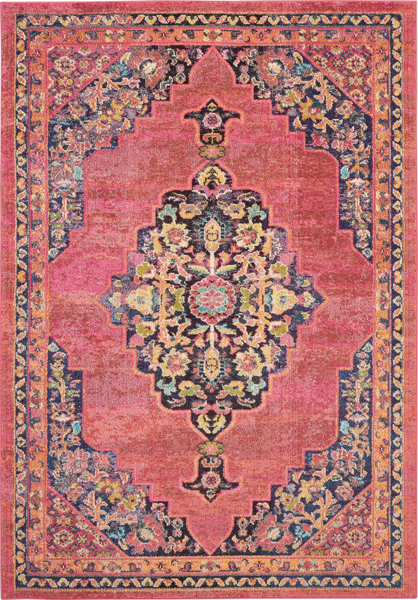 Nourison Home Passionate PST01 Pink Flame Traditional Power-Loomed Rug