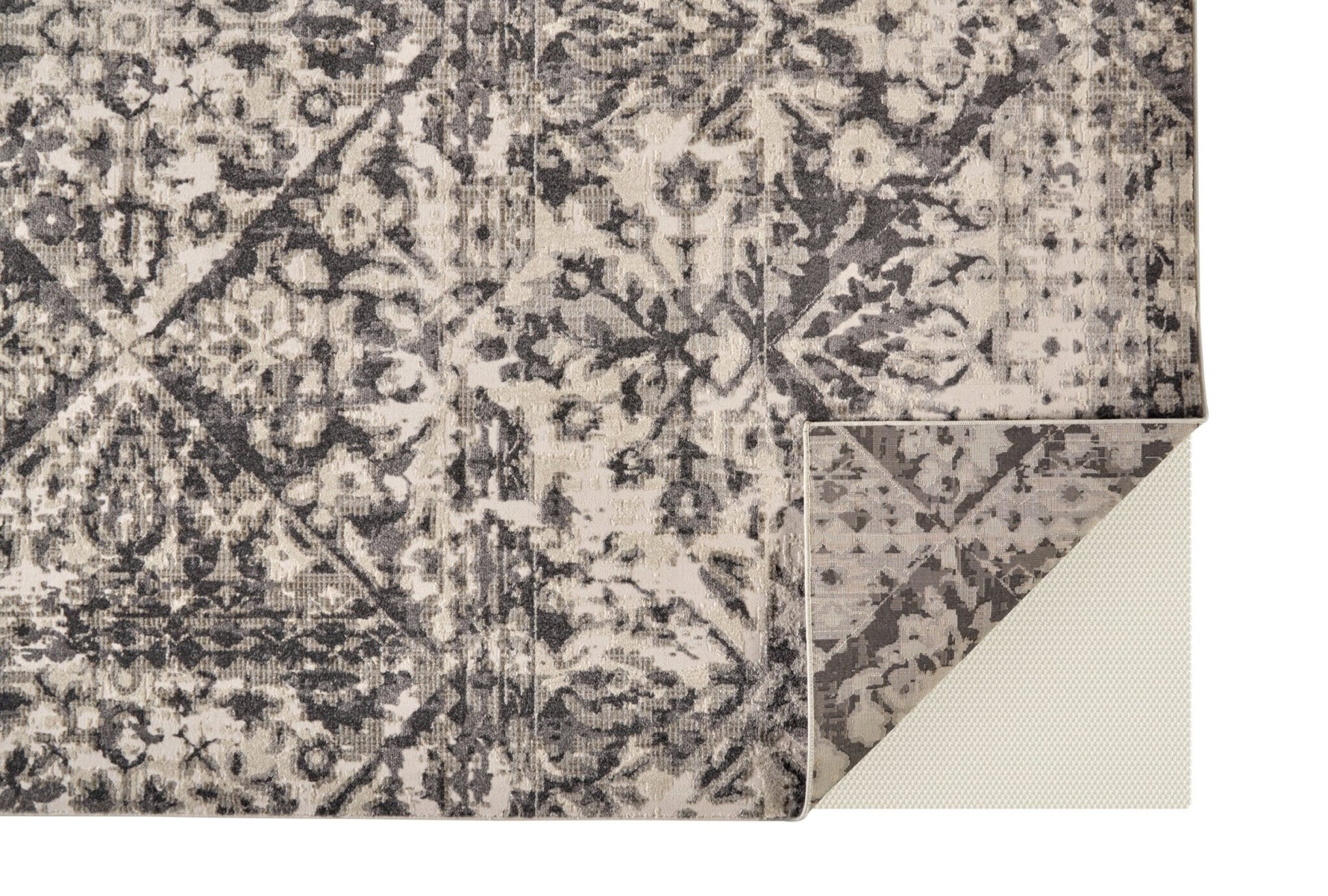 Feizy Kano 3876F Charcoal Ivory Transitional/Bohemian & Eclect Rug - Rugs - Feizy - Atlanta Designer Rugs