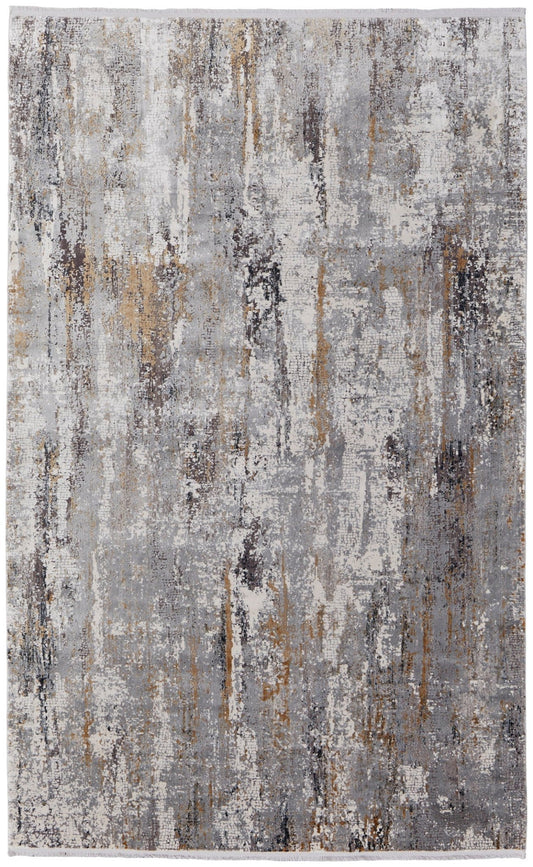 Feizy Cadiz 3887F Ivory Gray Modern/Casual/Industrial Machine Woven Rug - Rugs - Feizy - Atlanta Designer Rugs