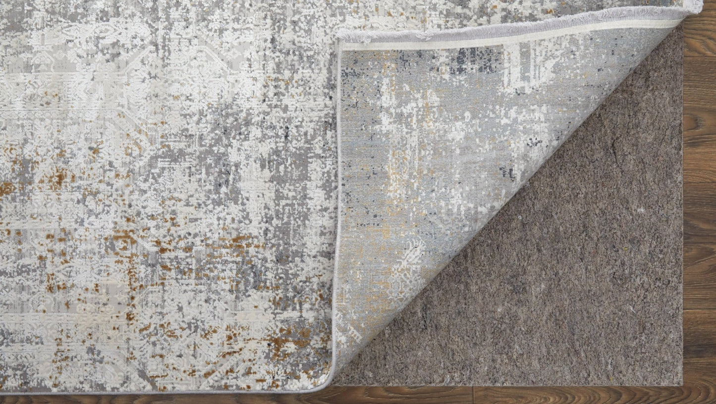 Feizy Cadiz 3892F Light Gray Ivory Modern/Industrial/Luxury & Gla Machine Woven Rug - Rugs - Feizy - Atlanta Designer Rugs