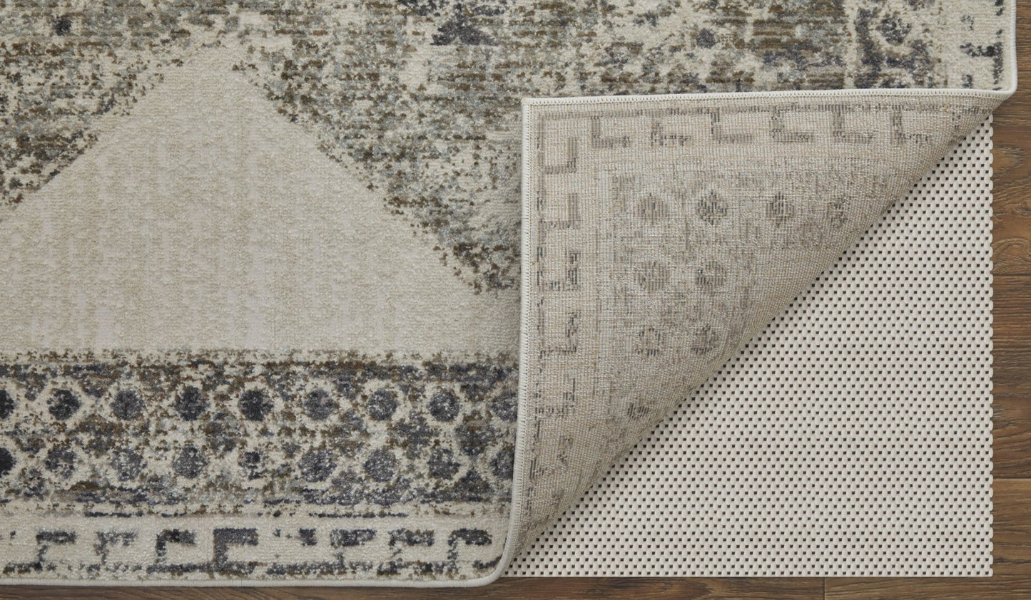 Feizy Kano 39LJF Ivory Charcoal Transitional/Classic/Bohemian Rug - Rugs - Feizy - Atlanta Designer Rugs