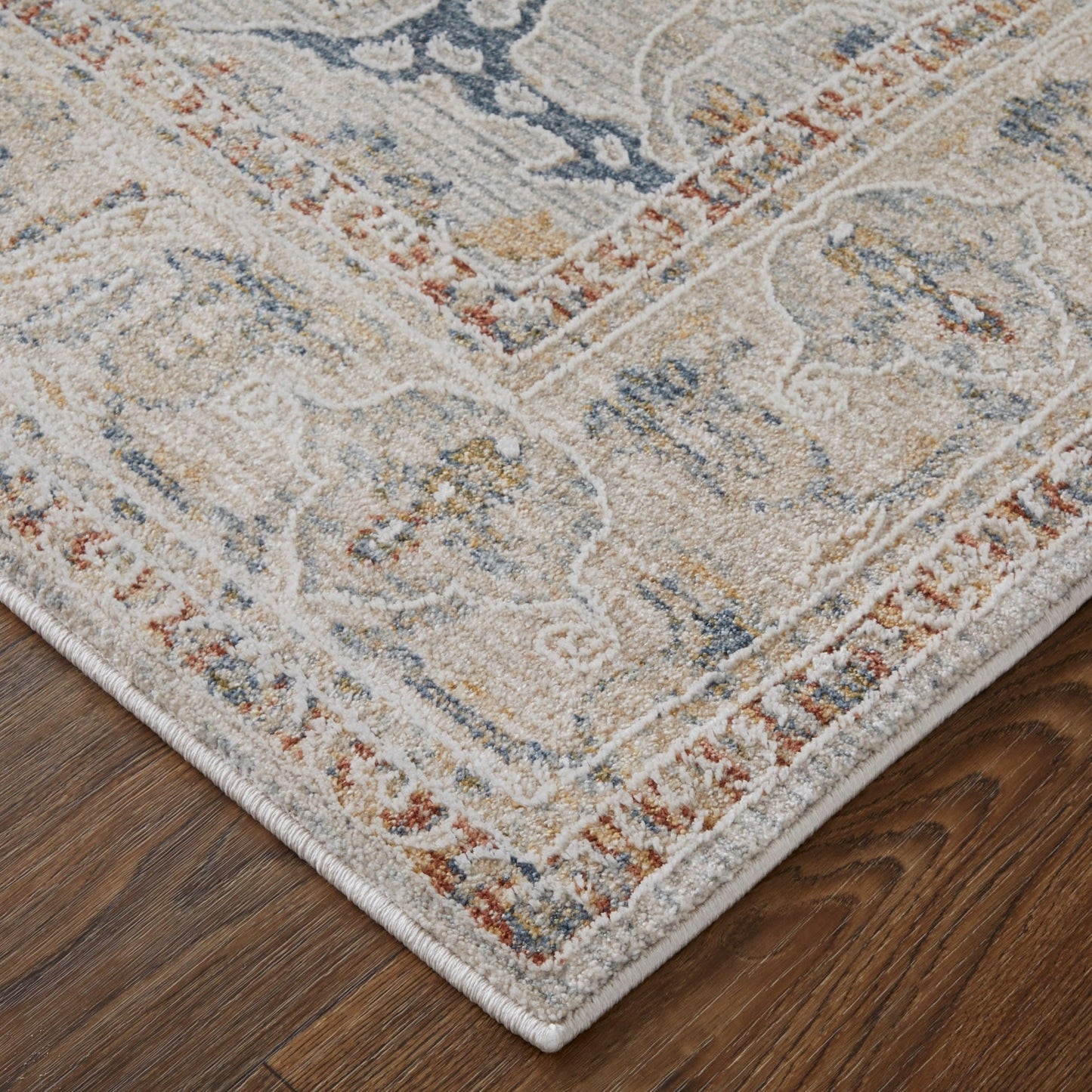 Feizy Pasha 39M4F Ivory Multi Transitional/Bohemian & Eclect Machinemade Rug - Rugs - Feizy - Atlanta Designer Rugs