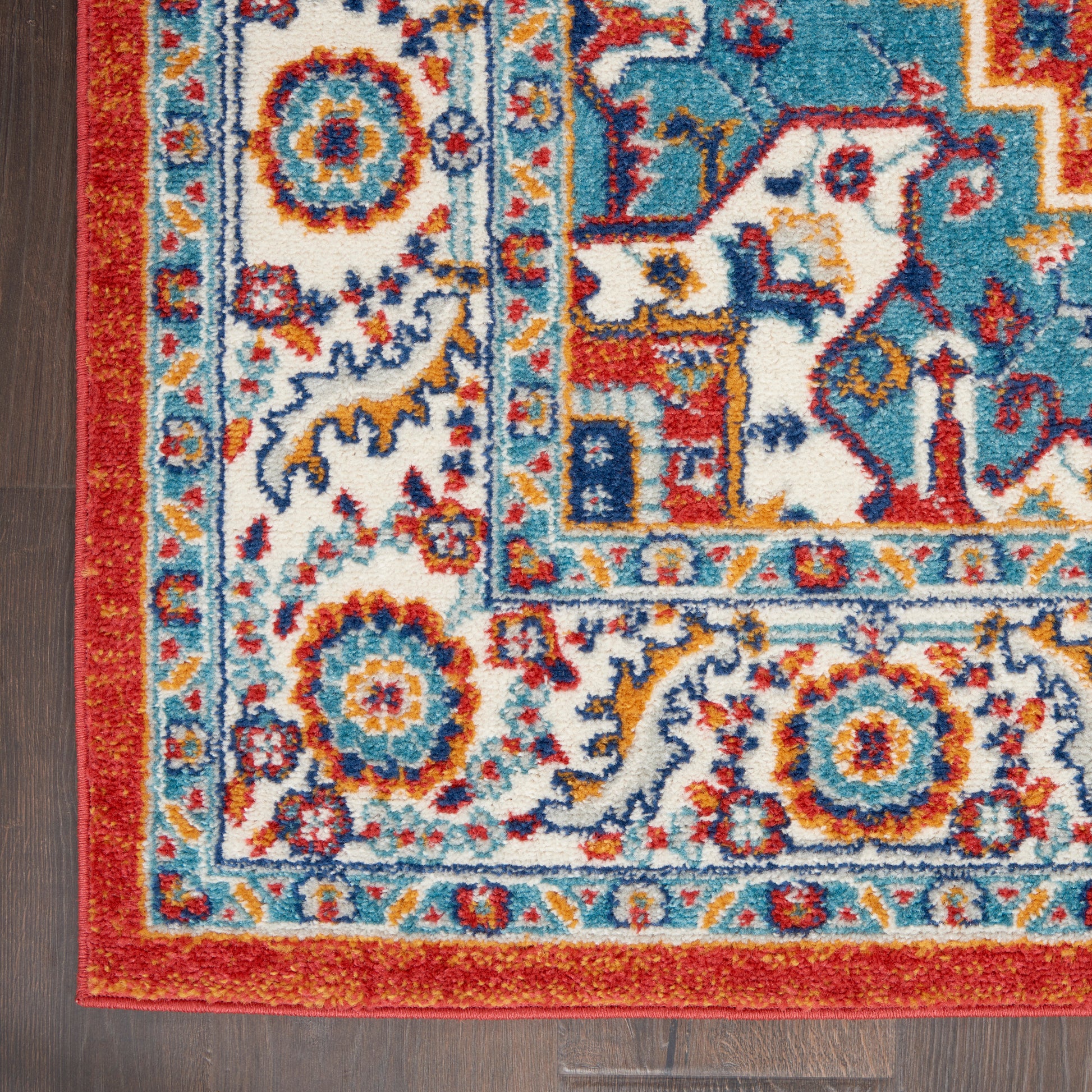 Nourison Home Passion  Red Multicolor  Traditional