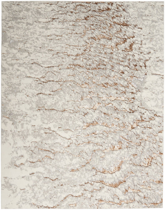 Inspire Me! Home Décor Metallic MTL02 Grey Mocha Contemporary Machinemade Rug - Rugs - Inspire Me! Home Décor - Atlanta Designer Rugs