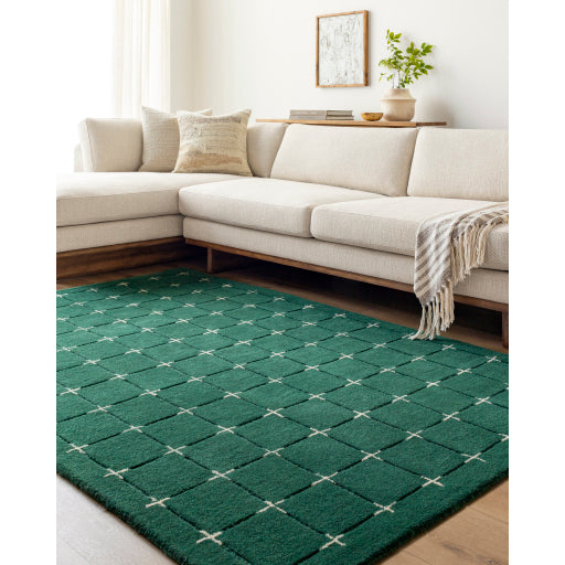 Surya Brook BKO-2333 Dark Green Modern Tufted Rug