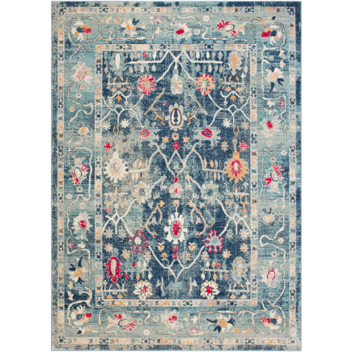 Surya Bohemian BOM-2305 Navy Traditional Machinemade Rug