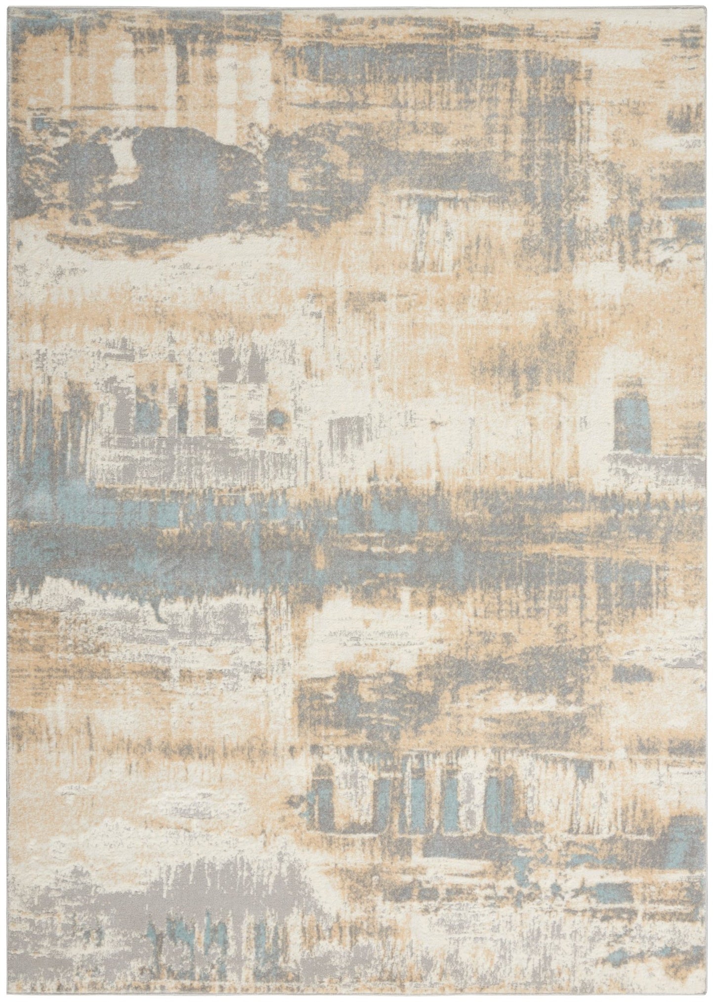 Calvin Klein Ck005 Enchanting ECH02 Ivory Seaglass Contemporary Machinemade Rug - Rugs - Calvin Klein - Atlanta Designer Rugs