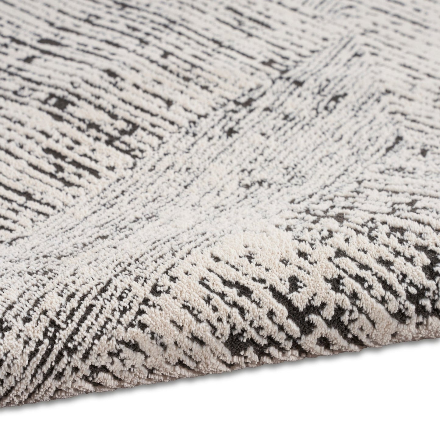 Calvin Klein CK024 Irradiant IRR01 Cream Black Contemporary Machinemade Rug - Rugs - Calvin Klein - Atlanta Designer Rugs