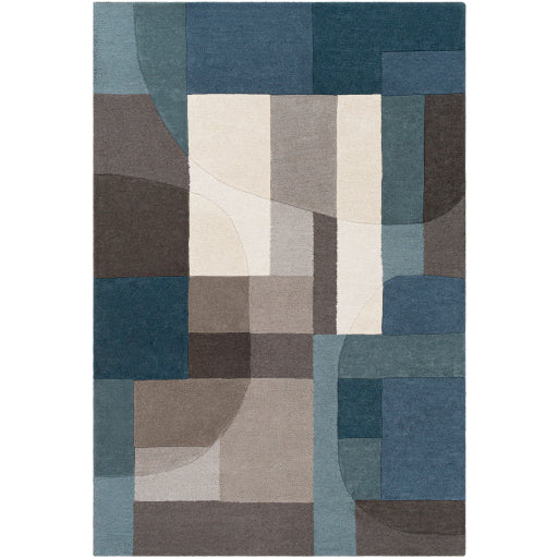 Surya Brooklyn BRO-2301 Teal Modern Tufted Rug