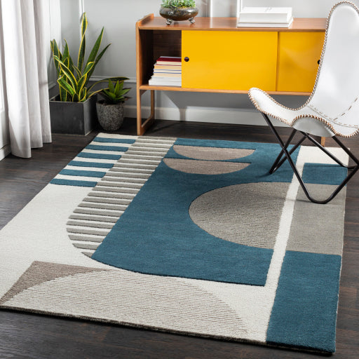 Surya Brooklyn BRO-2303 Teal Modern Tufted Rug