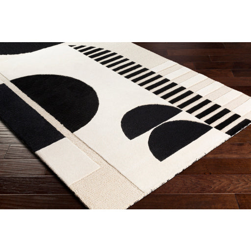 Surya Brooklyn BRO-2304 Black Modern Tufted Rug