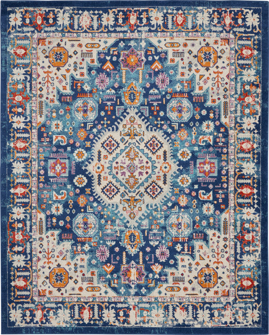 Nourison Home Passion  Blue Multicolor  Transitional