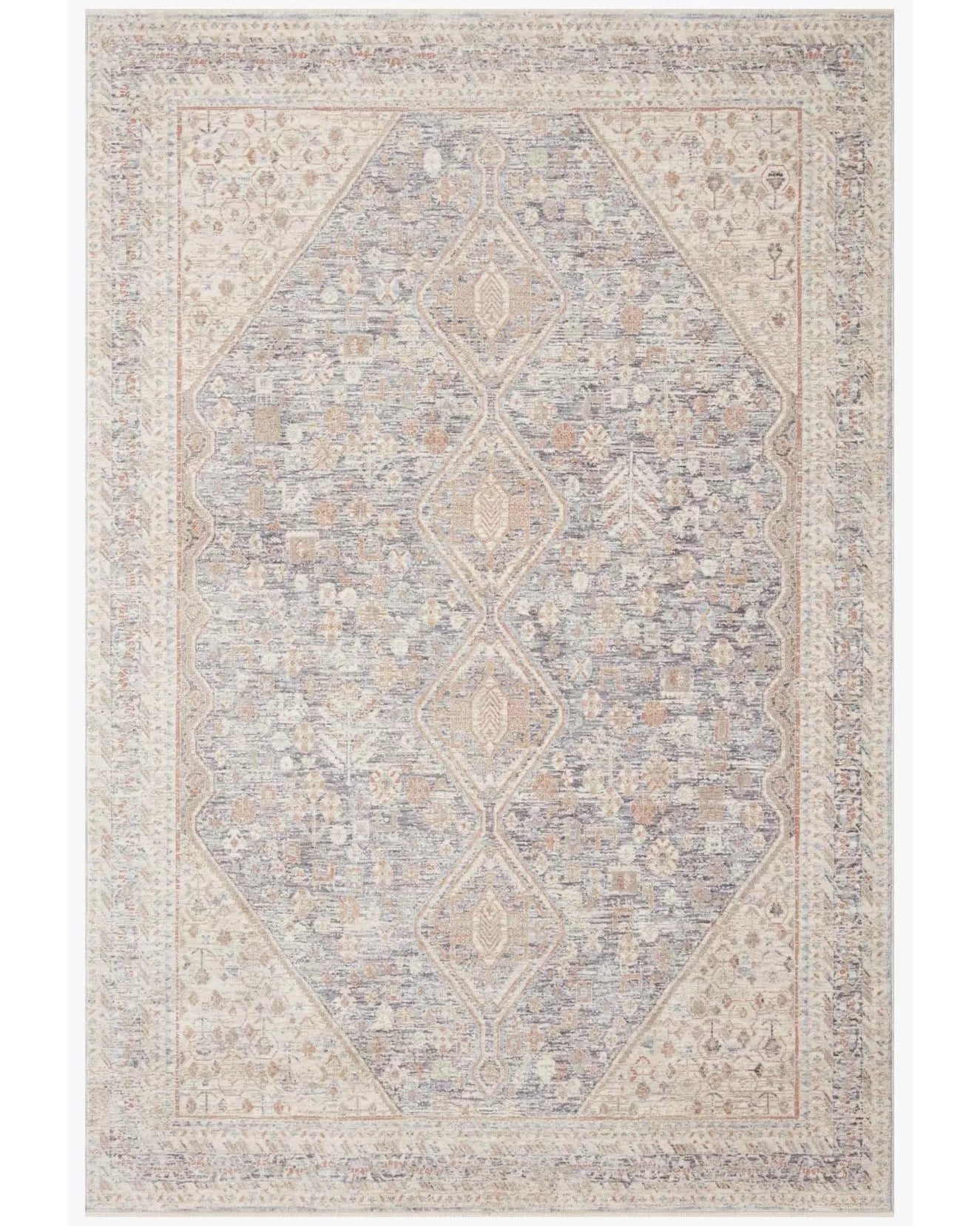 Magnolia Home Carlisle CAR-03 Blue Ivory  Traditional Power Loomed Rug