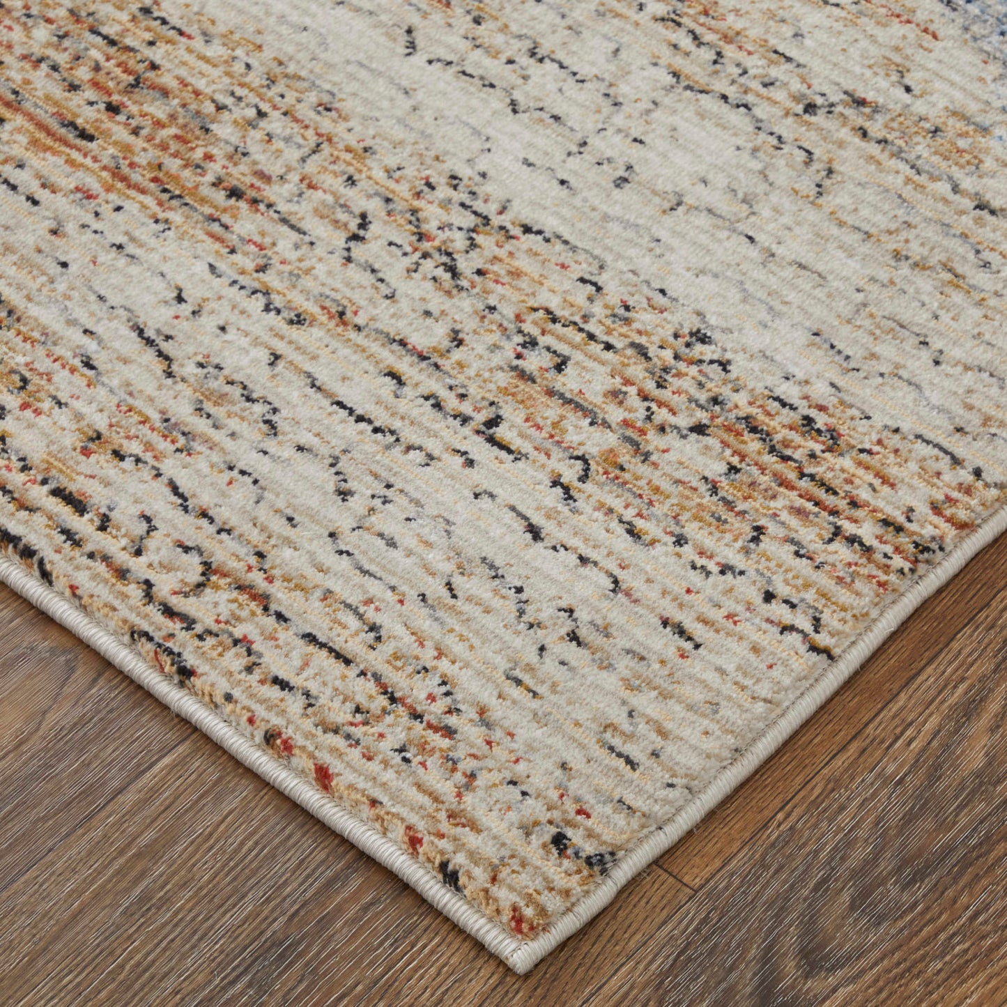 Feizy Sonora 39NWF Ivory Blue Modern/Industrial/Industrial Machinemade Rug - Rugs - Feizy - Atlanta Designer Rugs