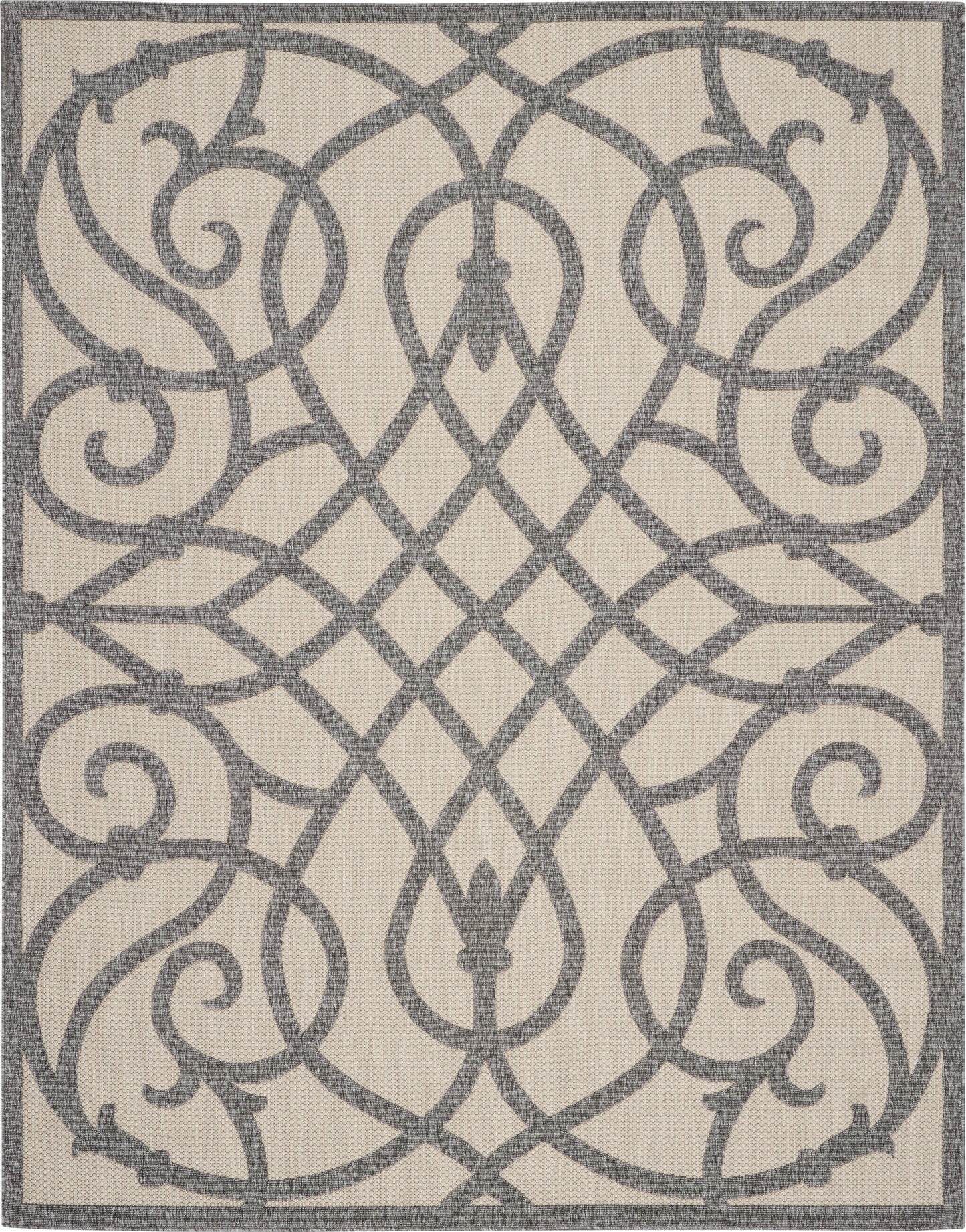 Nourison Home Cozumel CZM04 Cream Grey Contemporary Power-Loomed Rug