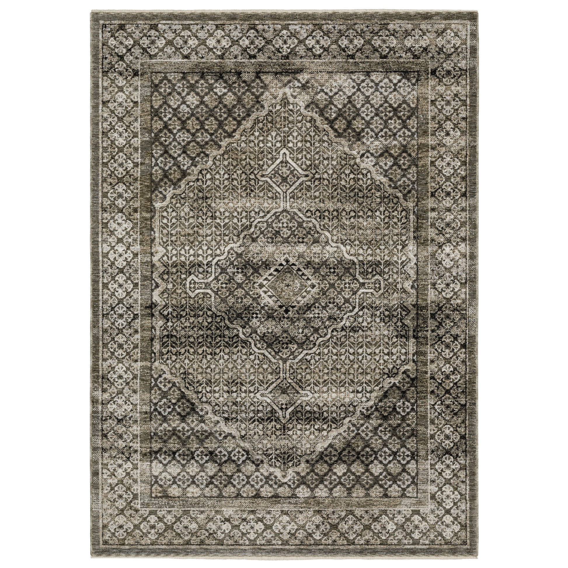 Oriental Weavers Chamberlain CH02D Grey Traditional Machine-Print Rug