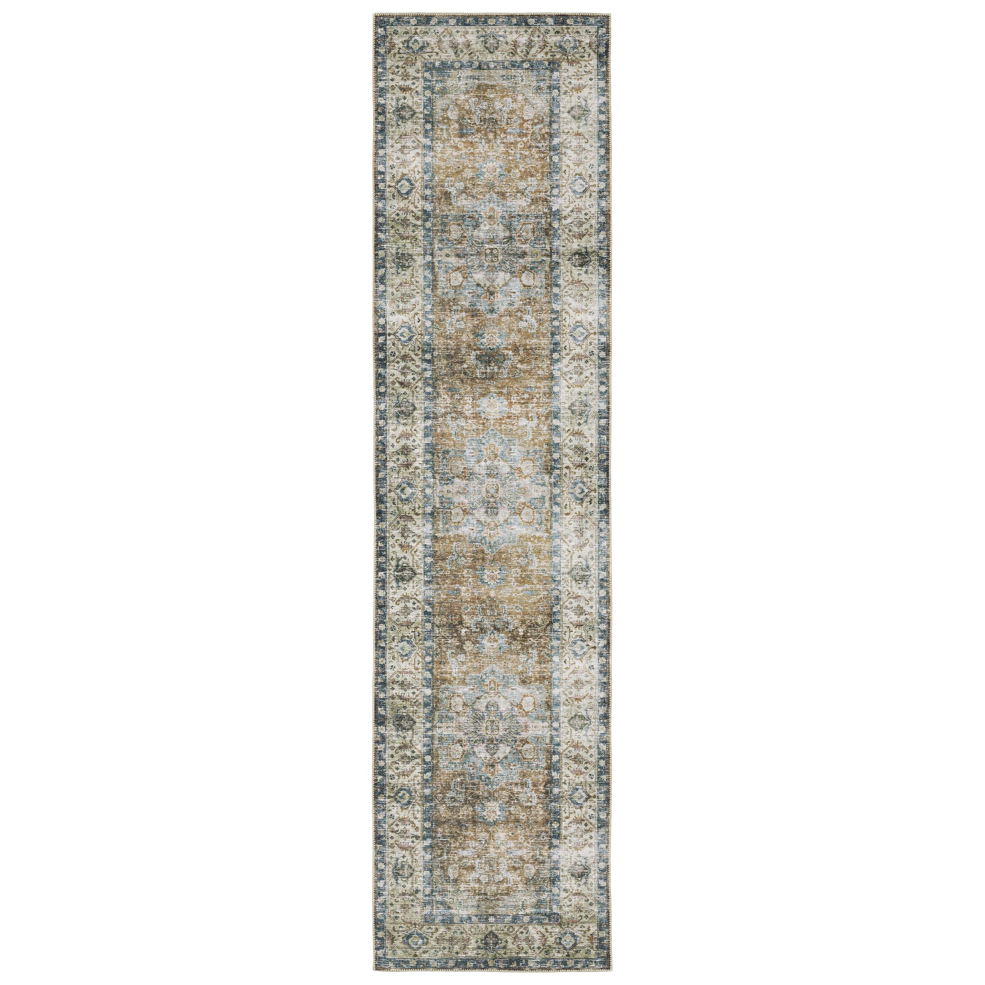 Oriental Weavers Charleston CHA02 Blue Washable Power-Loomed Rug