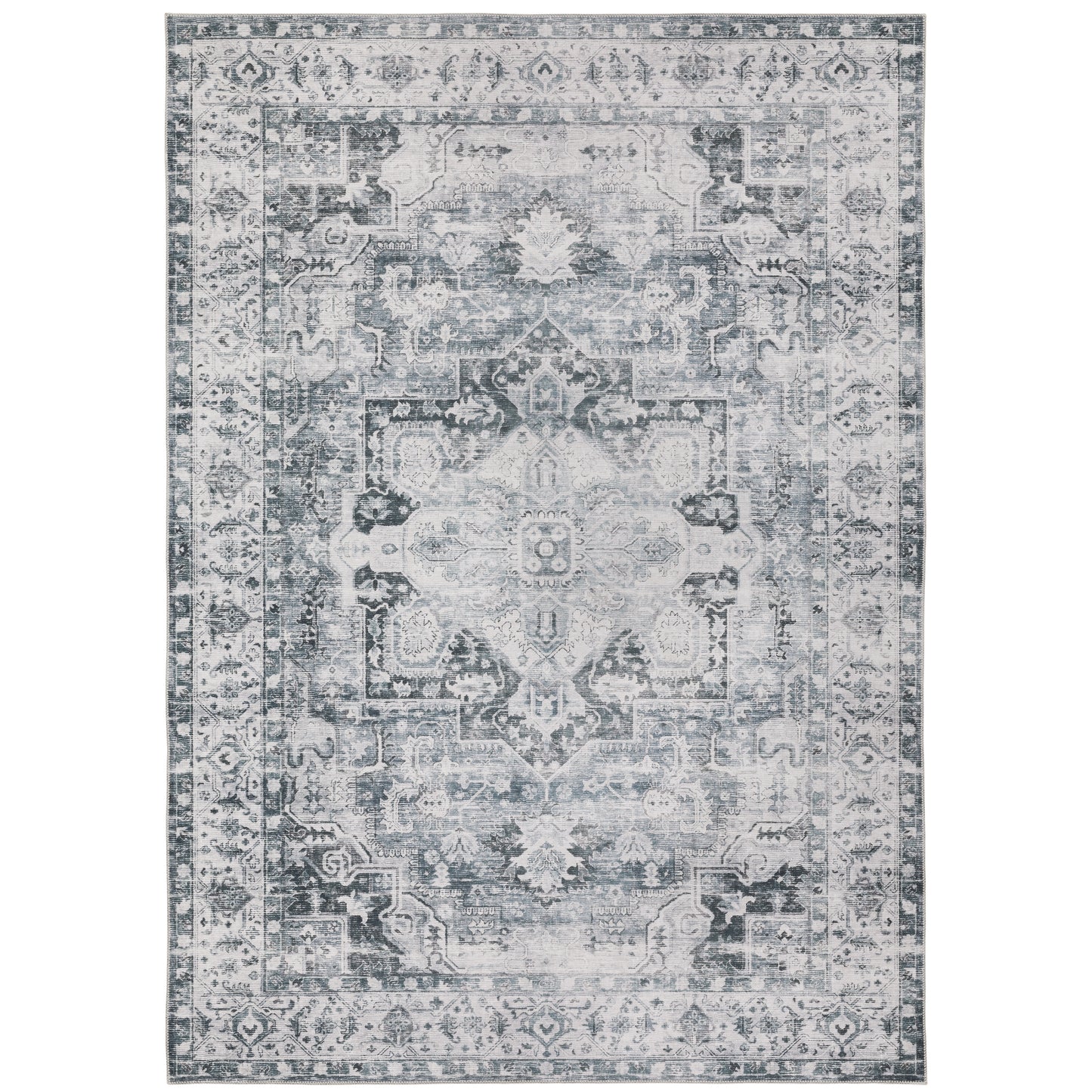 Oriental Weavers Charleston CHA03 Charcoal Washable Power-Loomed Rug