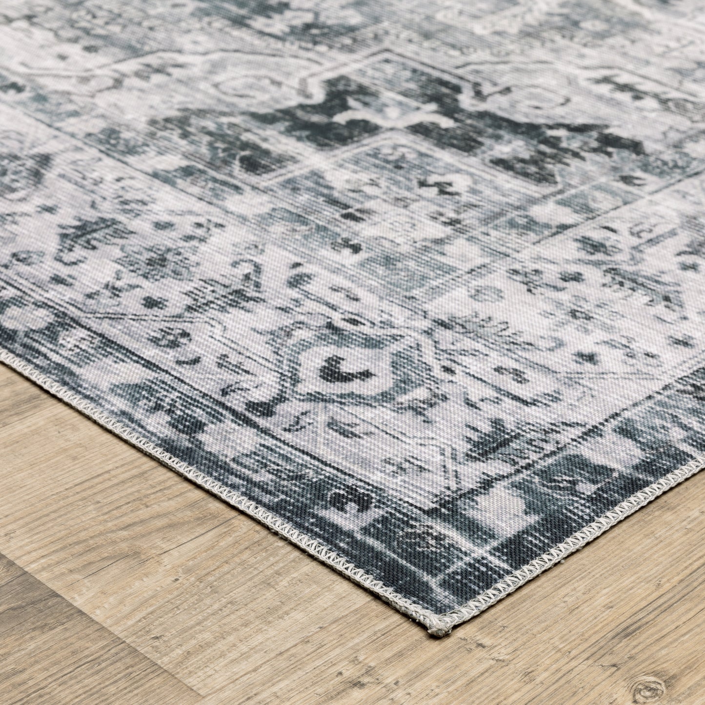 Oriental Weavers Charleston CHA03 Charcoal Washable Power-Loomed Rug