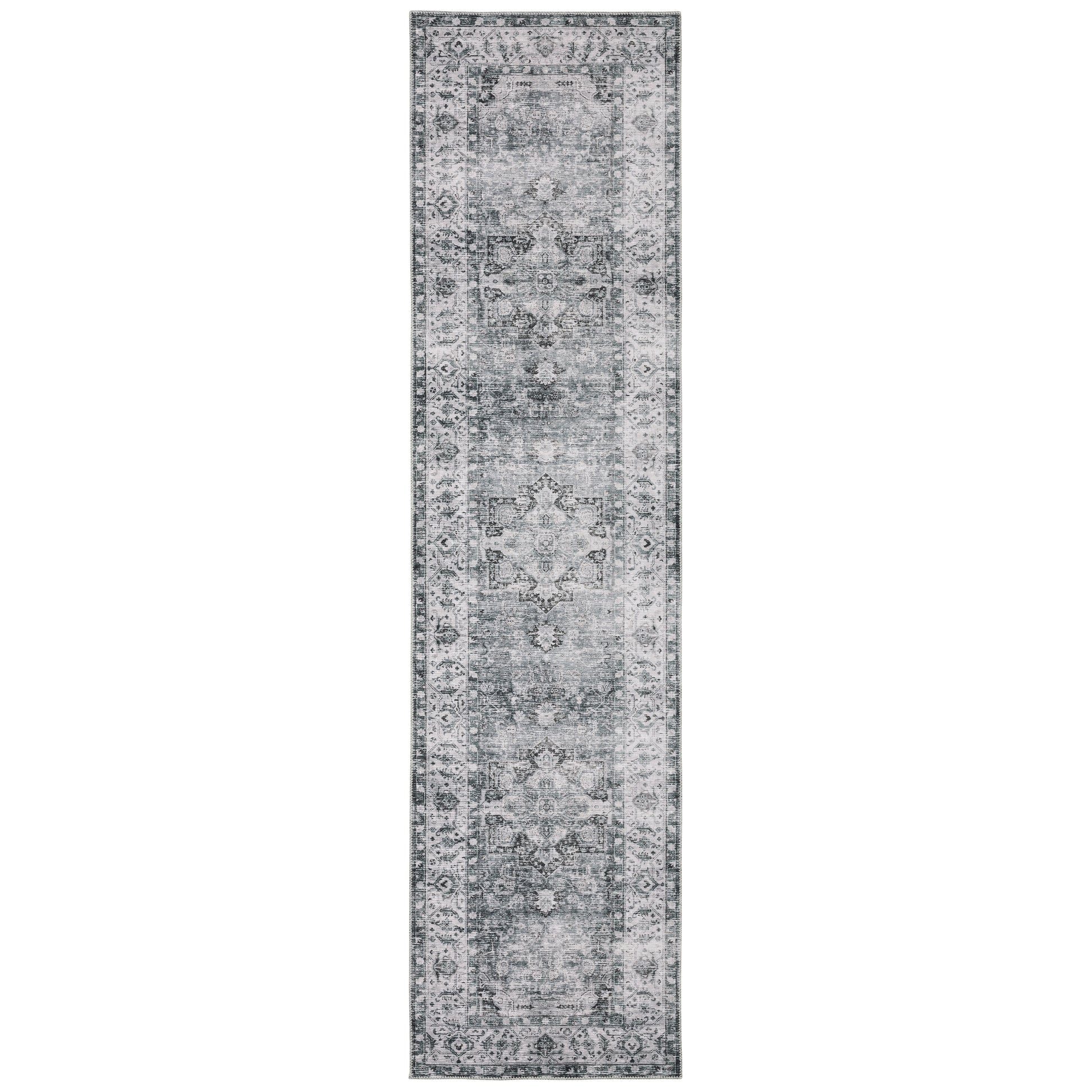 Oriental Weavers Charleston CHA03 Charcoal Washable Power-Loomed Rug