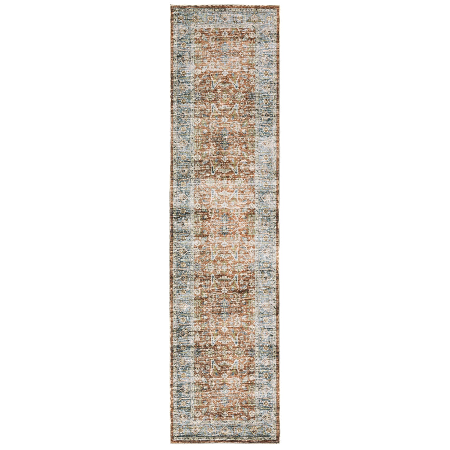 Oriental Weavers Charleston CHA04 Rust Washable Power-Loomed Rug