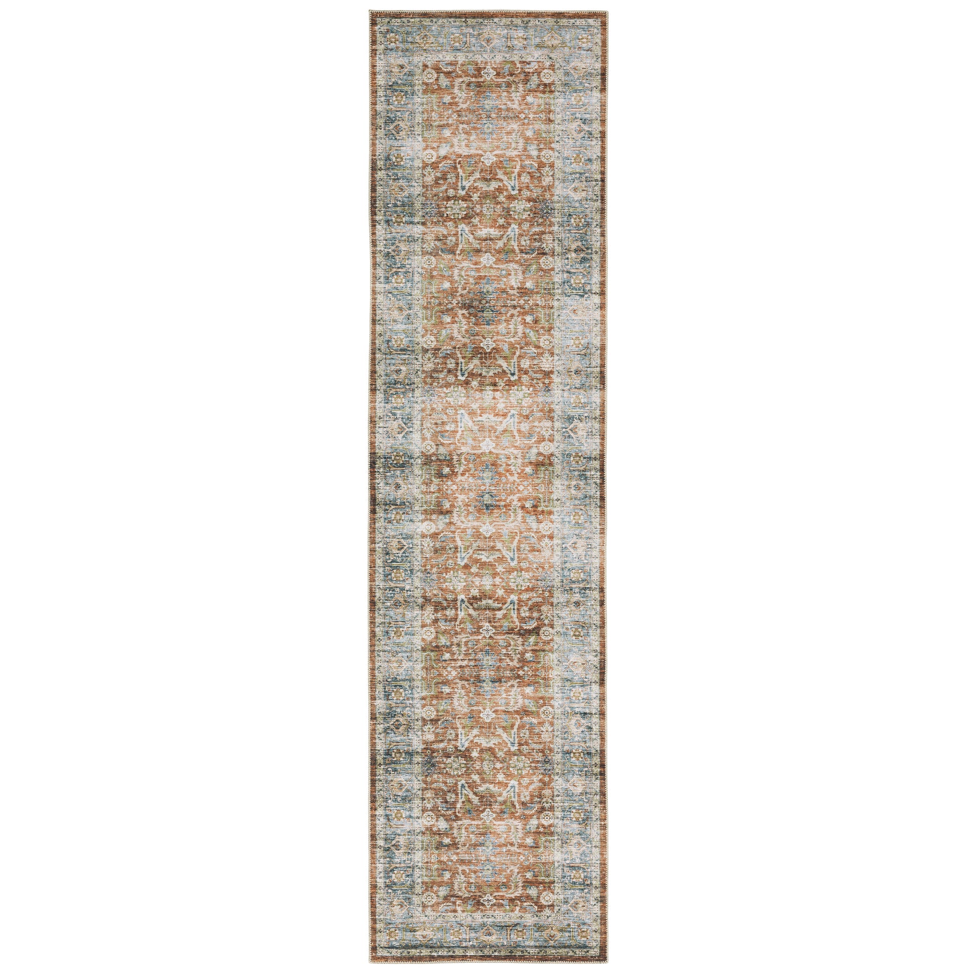 Oriental Weavers Charleston CHA04 Rust Washable Power-Loomed Rug