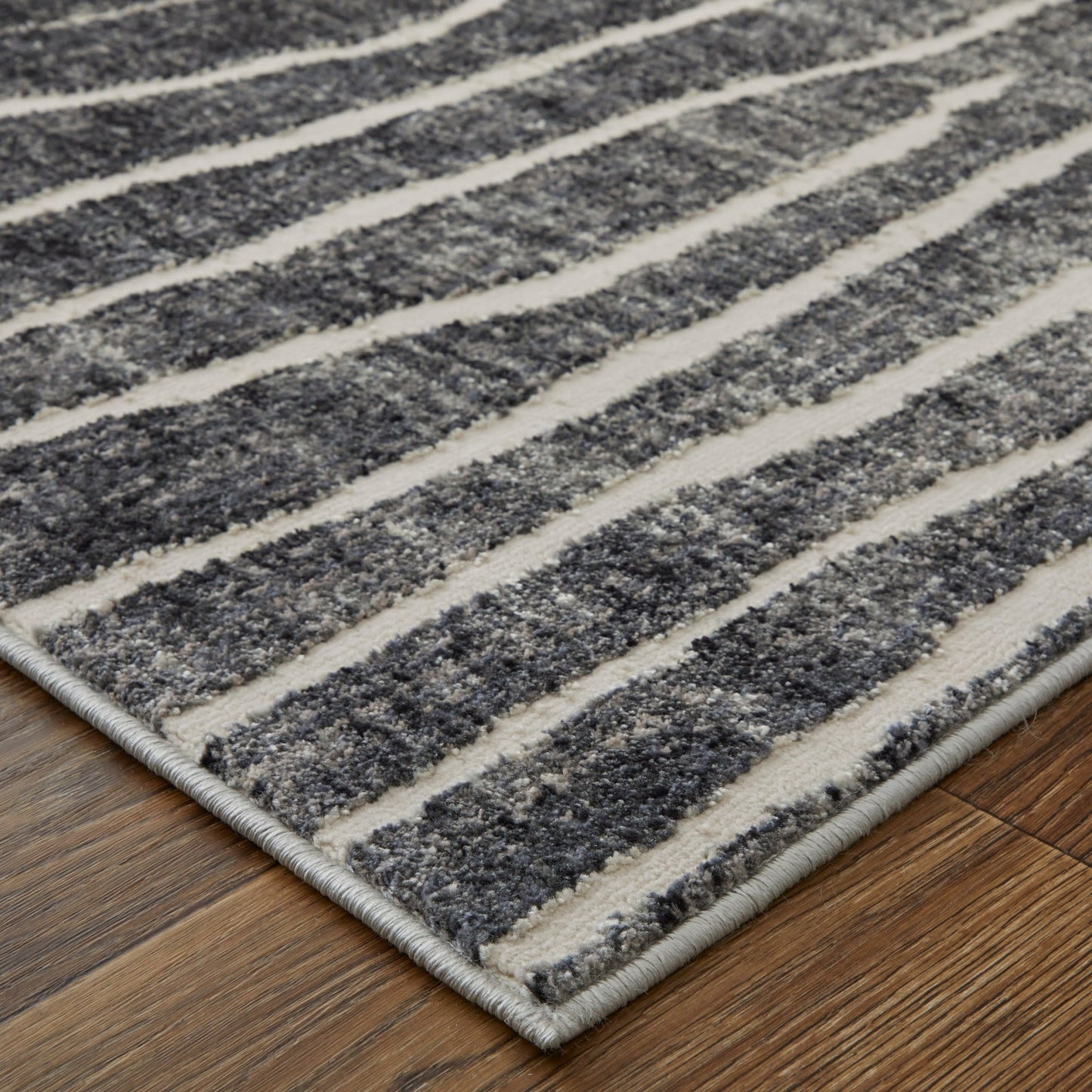 Feizy Kano 39LIF Ivory Gray Transitional/Industrial/Casual Rug - Rugs - Feizy - Atlanta Designer Rugs