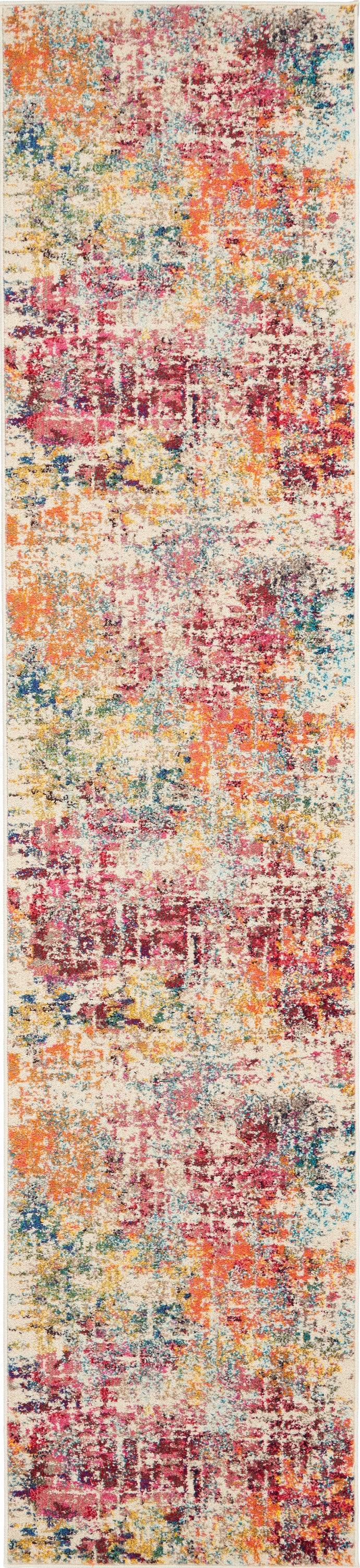 Nourison Home Celestial CES13 Pink Multicolor Contemporary Power-Loomed Rugs