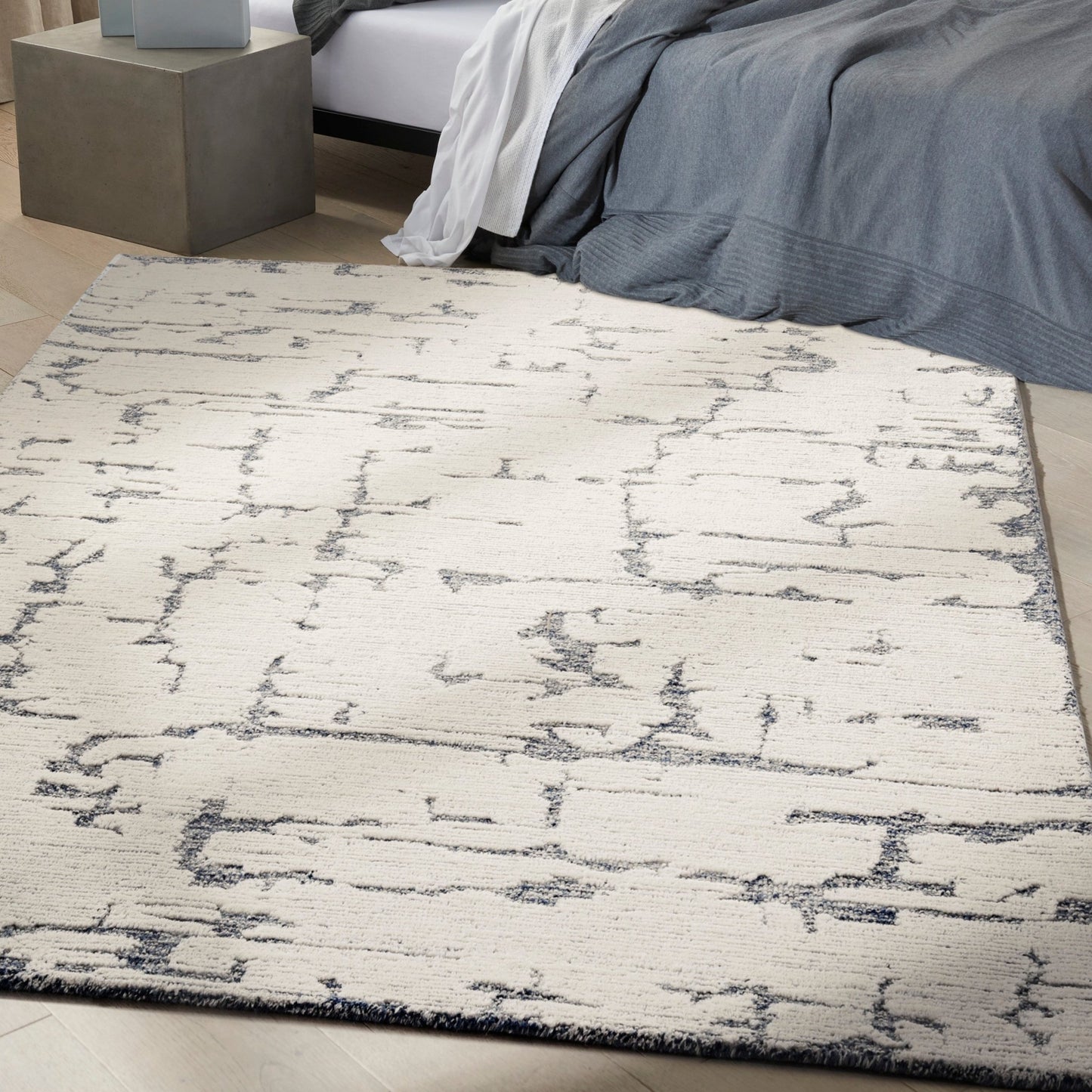 Calvin Klein CK009 Sculptural SCL01 Blue Contemporary Tufted Rug - Rugs - Calvin Klein - Atlanta Designer Rugs