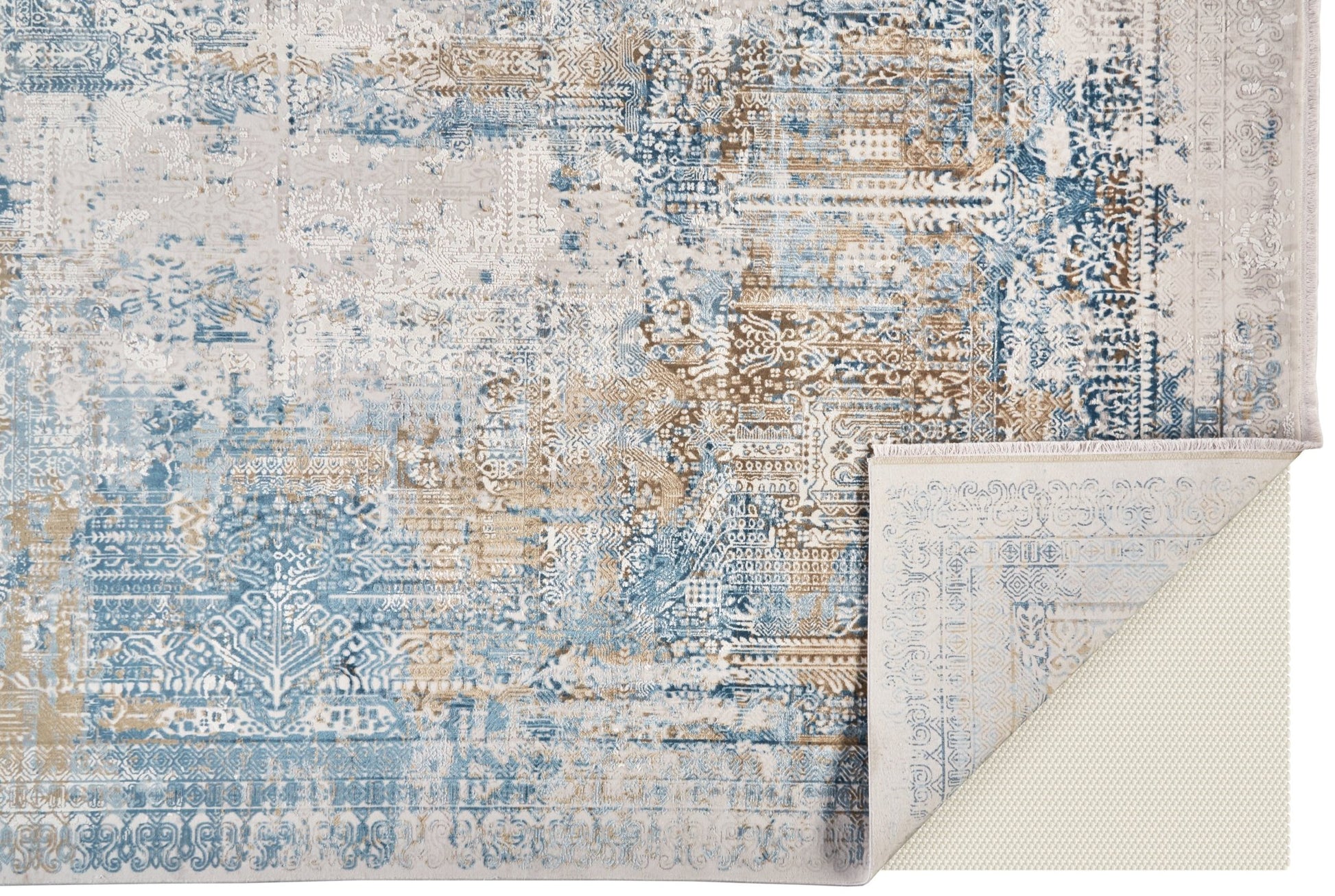 Feizy Cadiz 3890F Blue Gray Modern/Industrial/Luxury & Gla Machine Woven Rug - Rugs - Feizy - Atlanta Designer Rugs