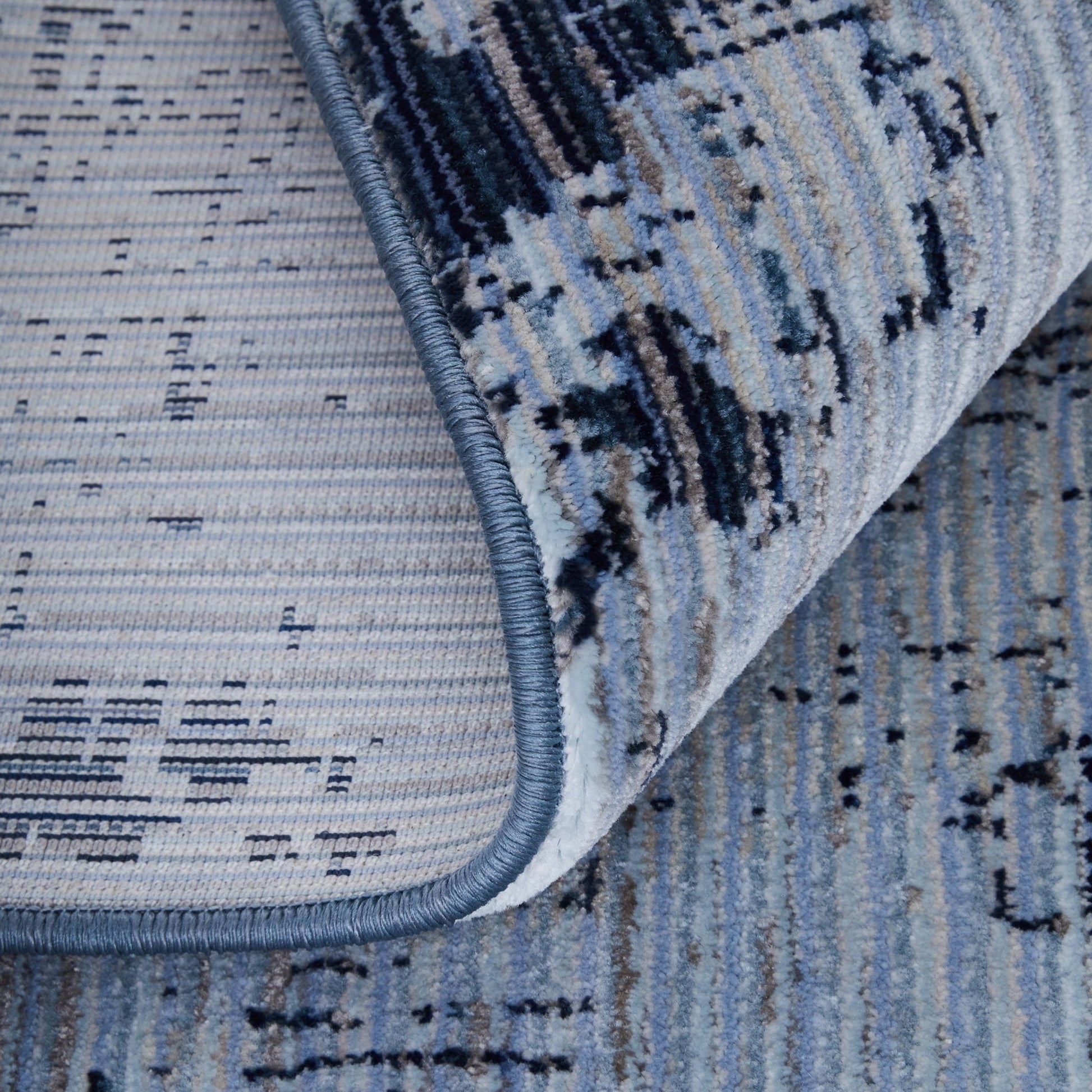 Feizy Sonora 39PLF Blue Light Blue Modern/Bohemian & Eclectic Machinemade Rug - Rugs - Feizy - Atlanta Designer Rugs