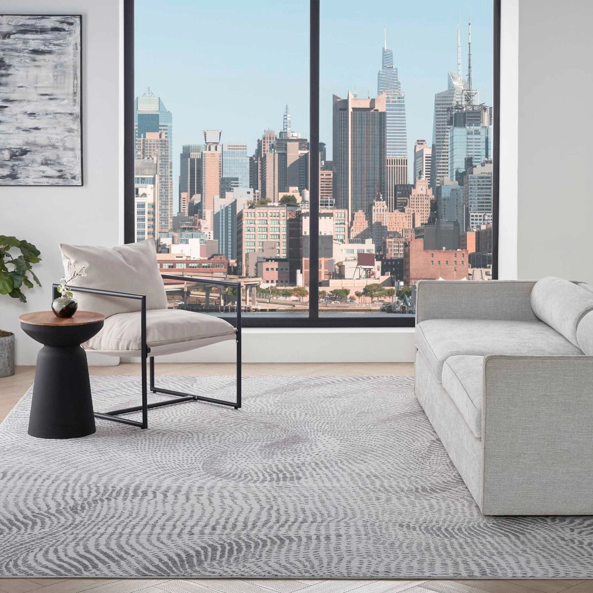 DKNY Central Park West Grey   Rug