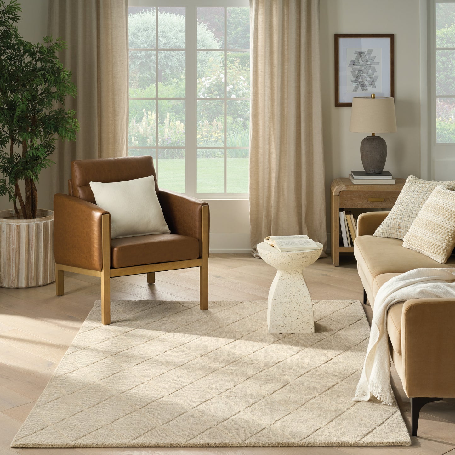 Nourison Home Wool Haven  Beige  Contemporary