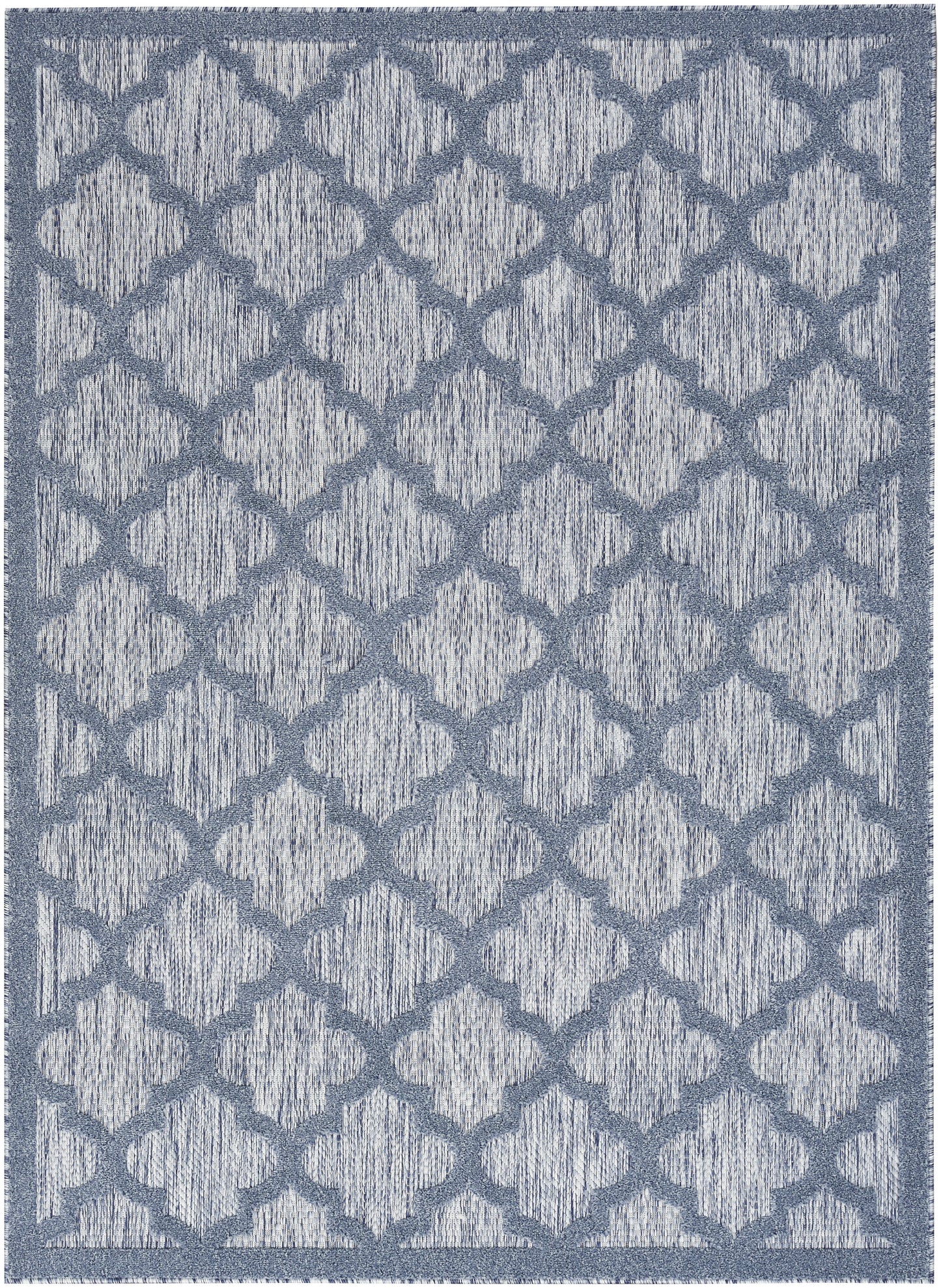 Nourison Home Easy Care NES01 Denim Blue Contemporary Flat Weave Rug