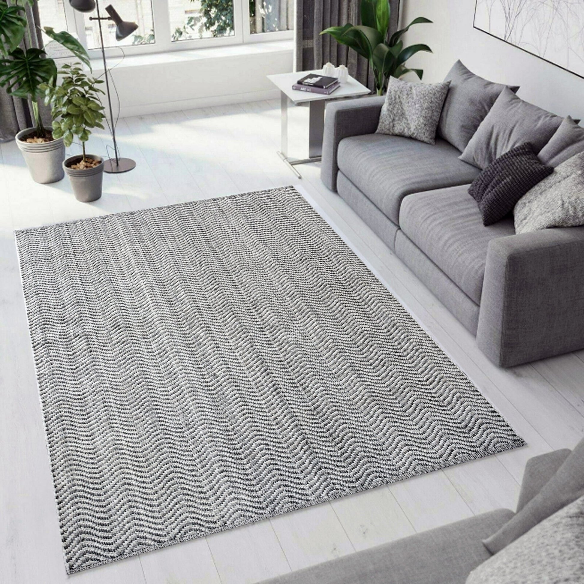 Dynamic Rugs Allegra 2986 Grey White Modern Handmade Rug - Rugs - Dynamic Rugs - Atlanta Designer Rugs