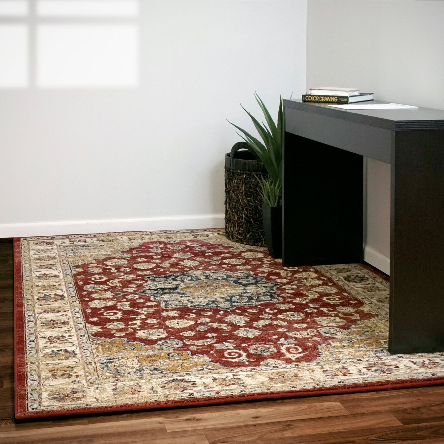 Dynamic Rugs Ancient Garden 57559 Red Ivory Traditional Machine - Made Rug - Rugs - Dynamic Rugs - Atlanta Designer Rugs