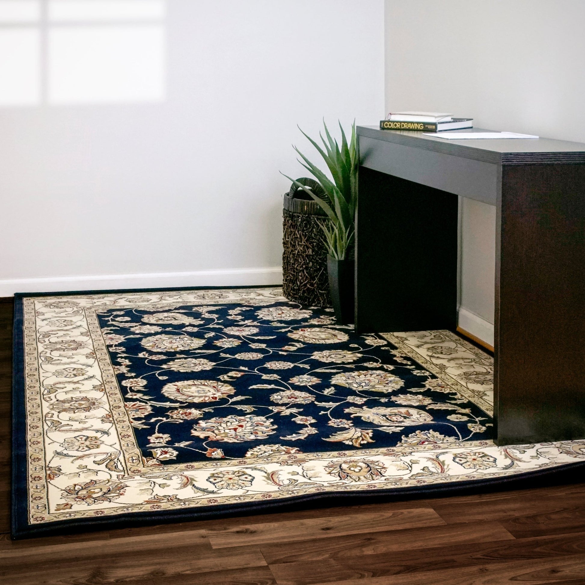 Dynamic Rugs Ancient Garden 57365 Blue Ivory Traditional Machine - Made Rug - Rugs - Dynamic Rugs - Atlanta Designer Rugs