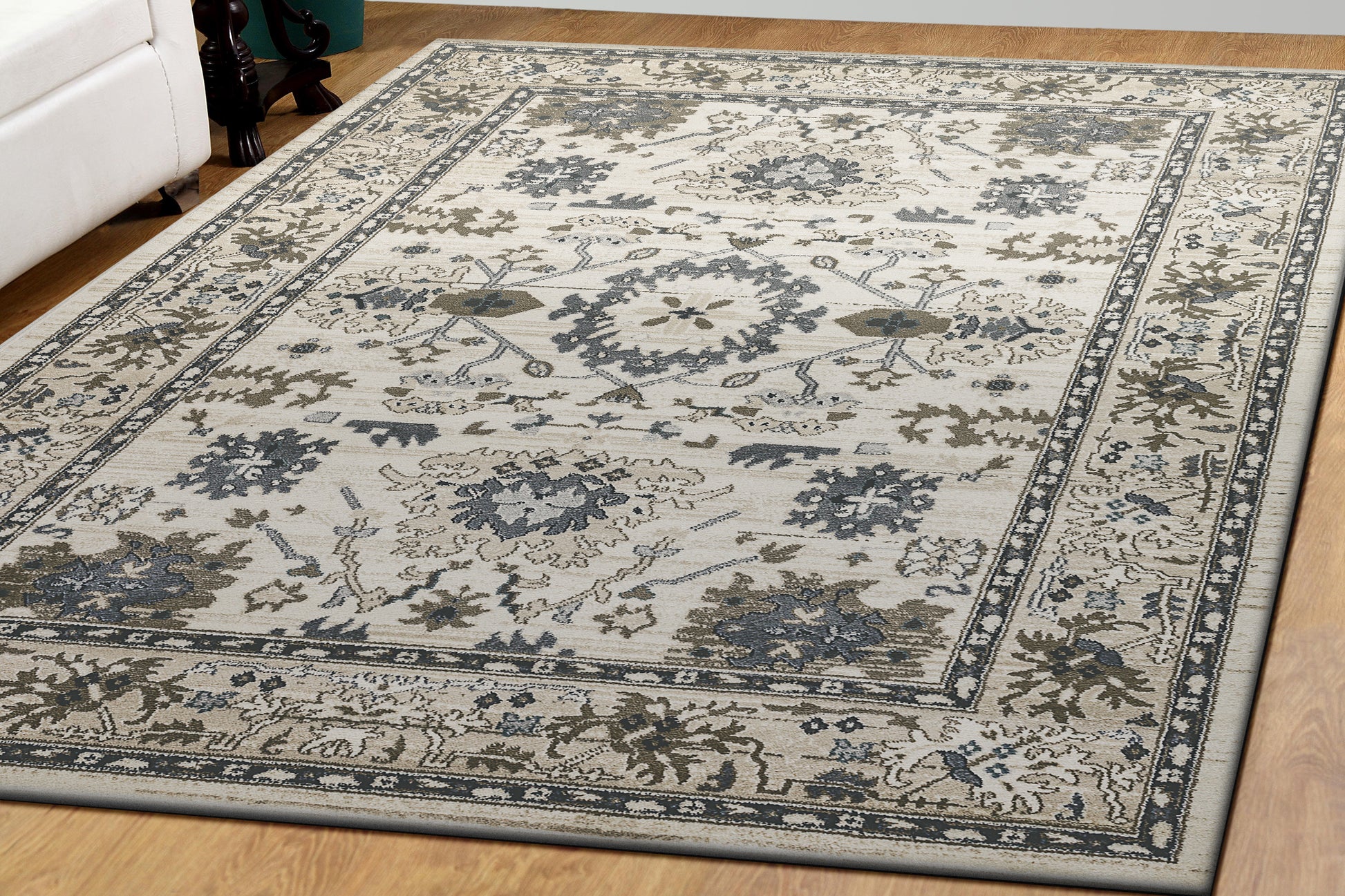 Dynamic Rugs Yazd 8531 Ivory Traditional Machine-Made Rug