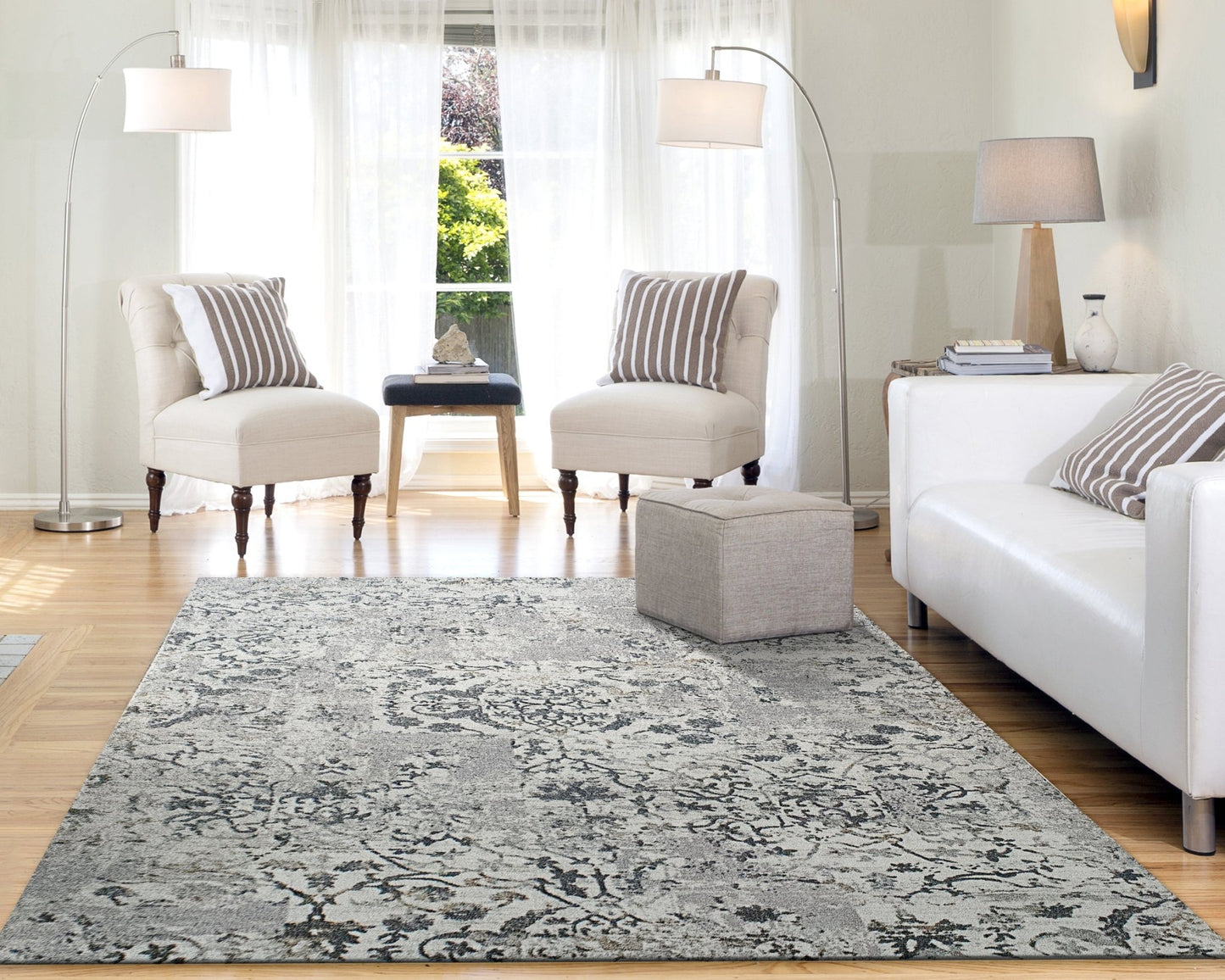 Dynamic Rugs Quartz 25010 Light Grey Traditional Machine - Made Rug - Rugs - Dynamic Rugs - Atlanta Designer Rugs