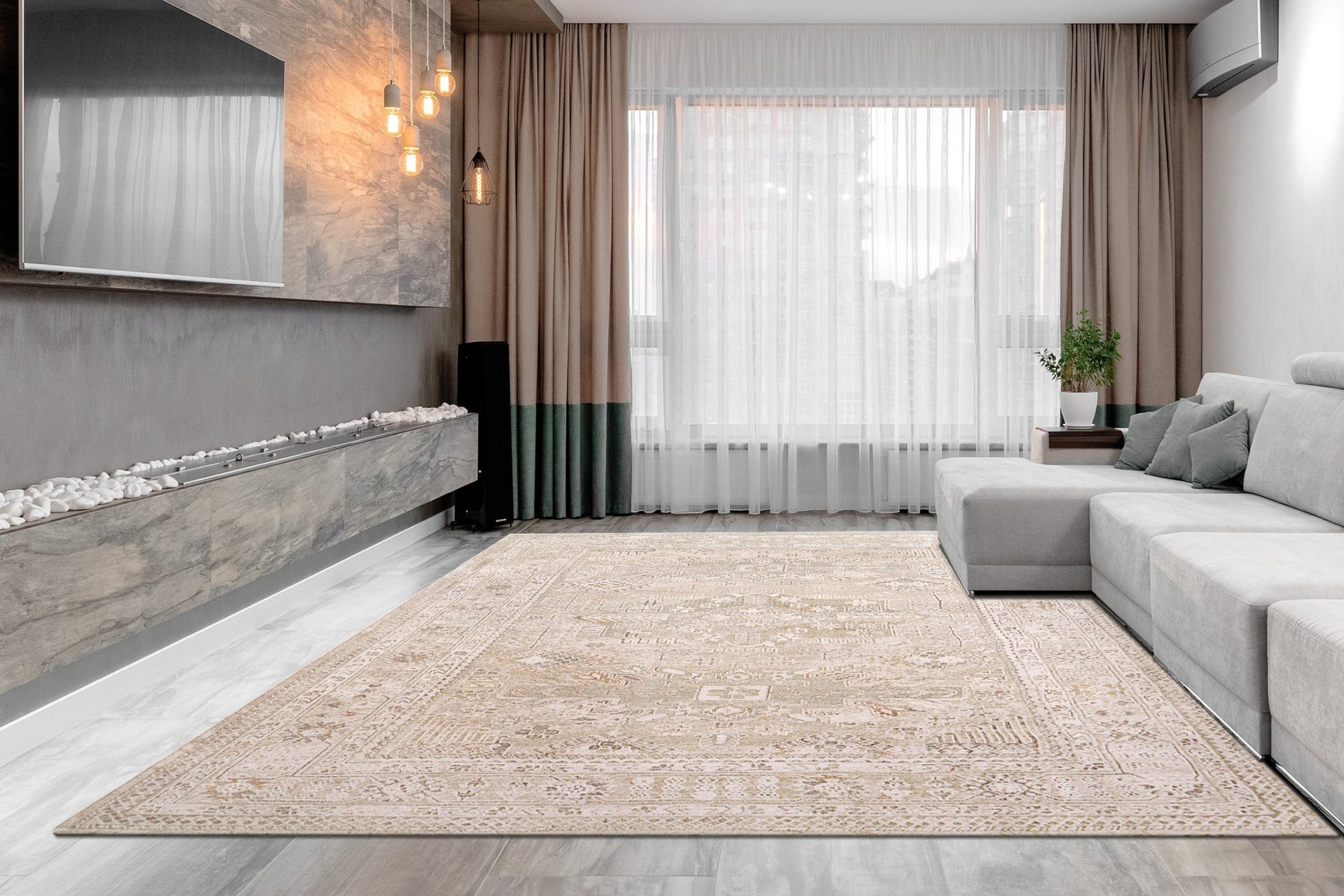 Dynamic Rugs Sahara 5971 Beige Grey Traditional Machine - Made Rug - Rugs - Dynamic Rugs - Atlanta Designer Rugs