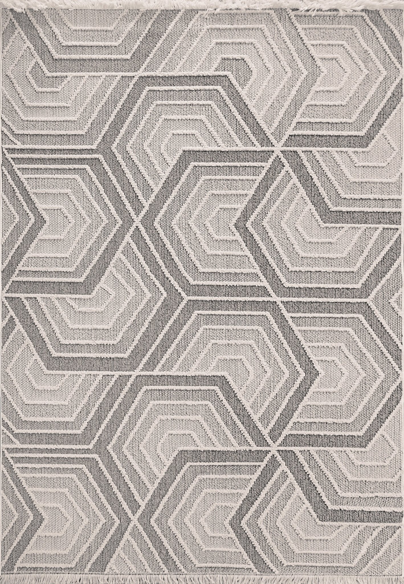 Dynamic Rugs Seville 3611 Ivory Grey Modern Machine - Made Rug - Rugs - Dynamic Rugs - Atlanta Designer Rugs