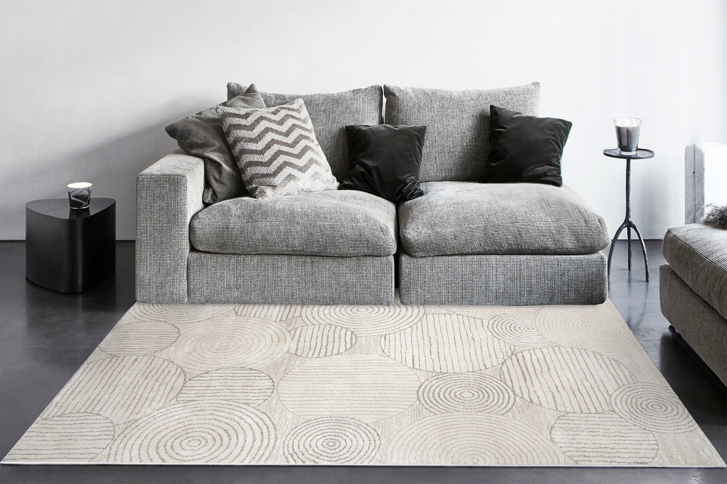 Dynamic Rugs Monroe 9815 Ivory Grey Modern Machine-Made Rug