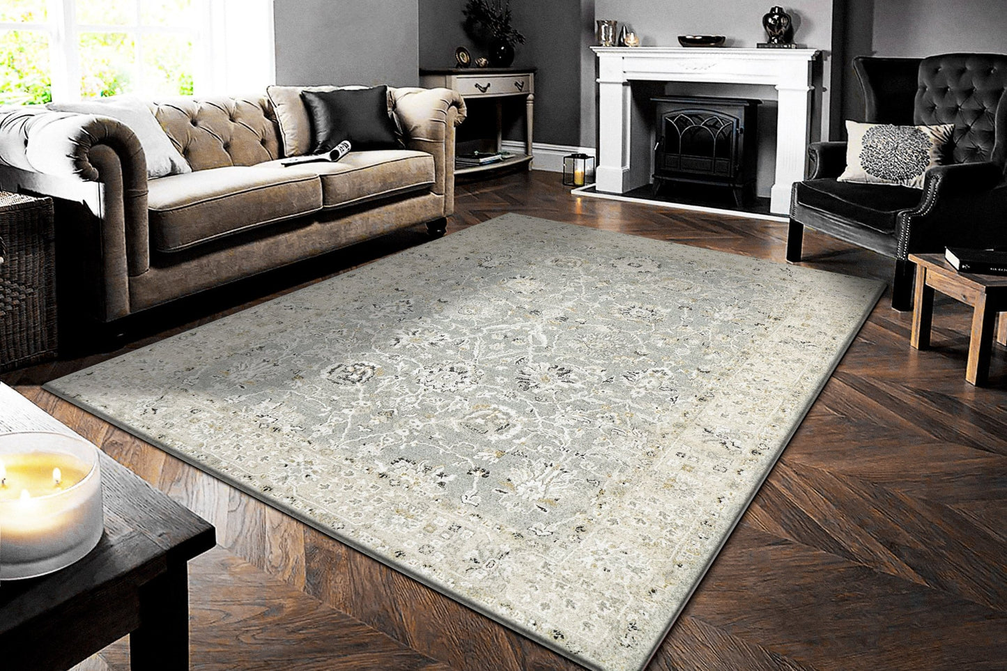 Dynamic Rugs Annalise 7604 Blue Beige Transitional Machine - Made Rug - Rugs - Dynamic Rugs - Atlanta Designer Rugs