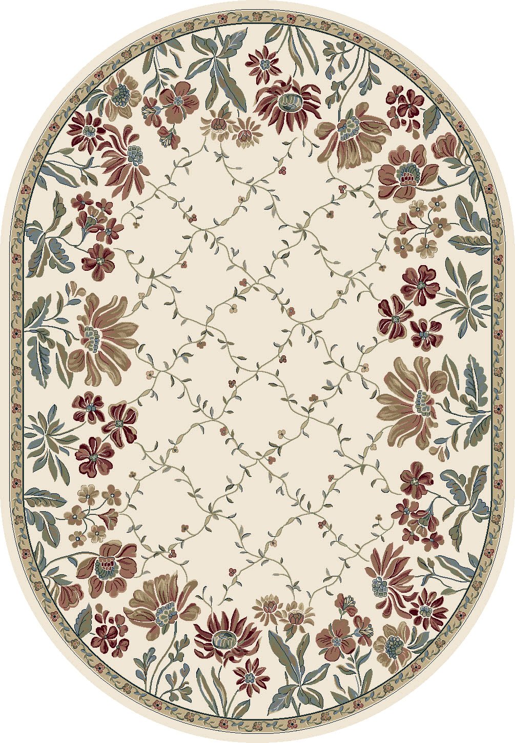 Dynamic Rugs Ancient Garden 57084 Ivory Transitional Machine - Made Rug - Rugs - Dynamic Rugs - Atlanta Designer Rugs