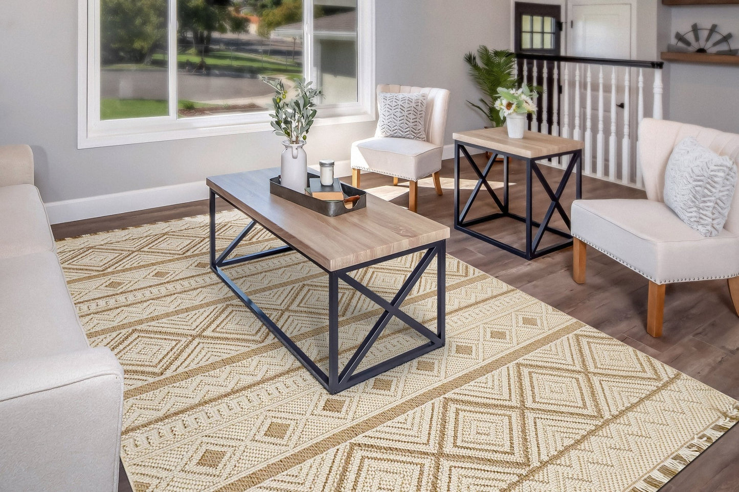 Dynamic Rugs Seville 3612 Beige Modern Machine - Made Rug - Rugs - Dynamic Rugs - Atlanta Designer Rugs