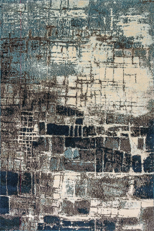 Dynamic Rugs Zodiac 6624 Grey Blue Contemporary Machine - Made Rug - Rugs - Dynamic Rugs - Atlanta Designer Rugs