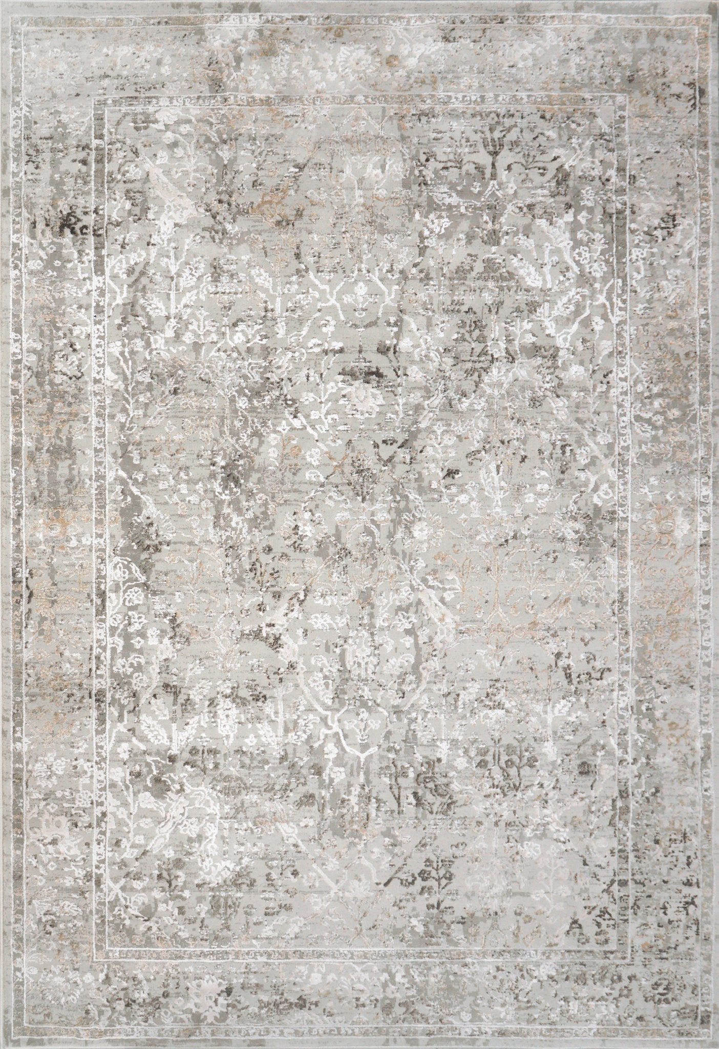 Dynamic Rugs Renaissance 3150 Ivory Grey Rust Transitional Machine - Made Rug - Rugs - Dynamic Rugs - Atlanta Designer Rugs