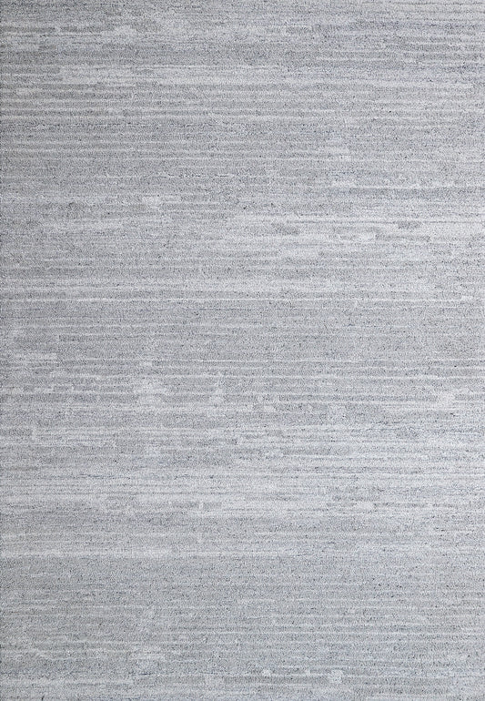 Dynamic Rugs Forever 7660 White Silver Modern Handmade Rug