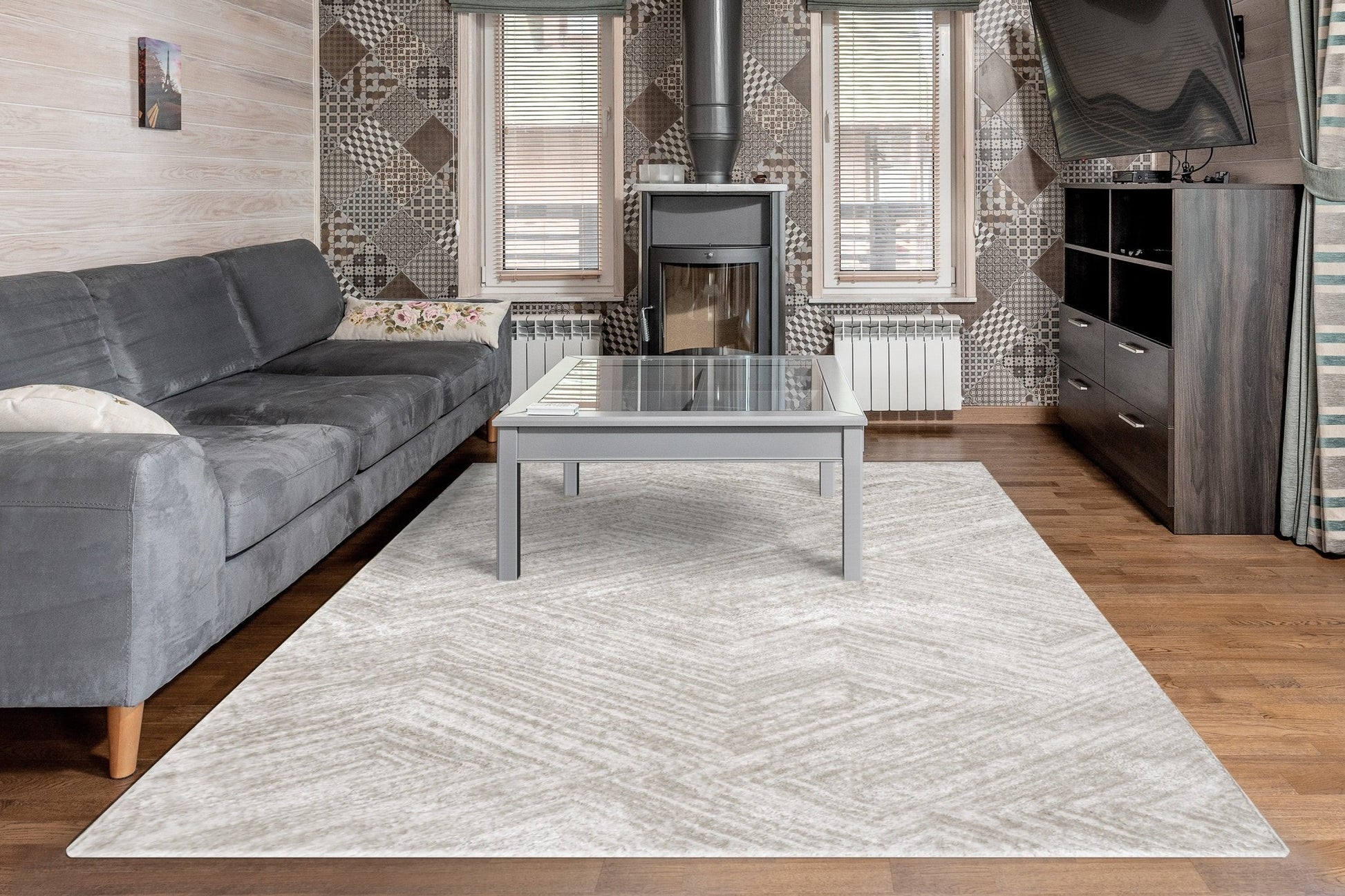 Dynamic Rugs Arten 3751 Grey Modern Machine - Made Rug - Rugs - Dynamic Rugs - Atlanta Designer Rugs