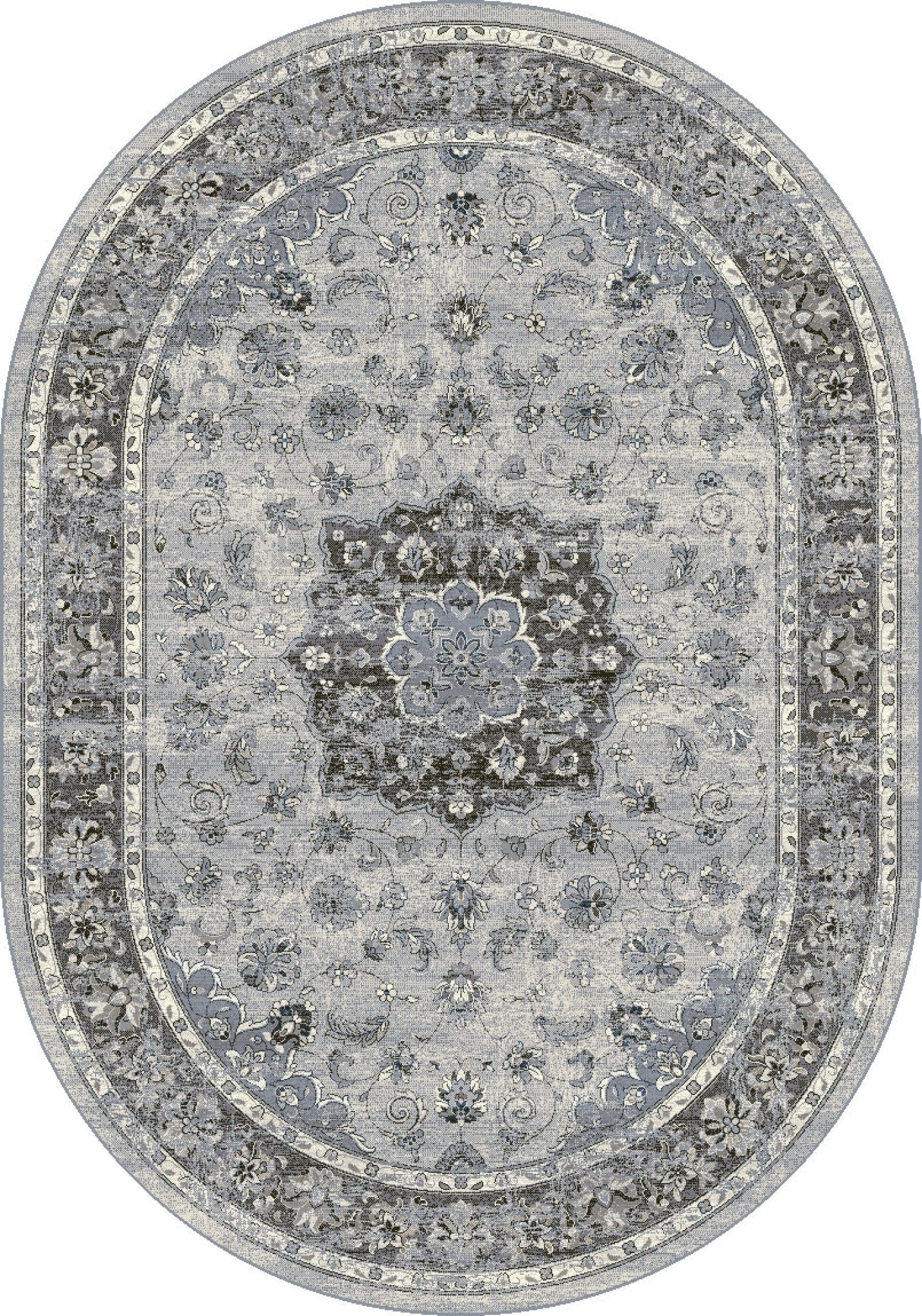 Dynamic Rugs Ancient Garden 57559 Silver Grey Traditional Machine - Made Rug - Rugs - Dynamic Rugs - Atlanta Designer Rugs